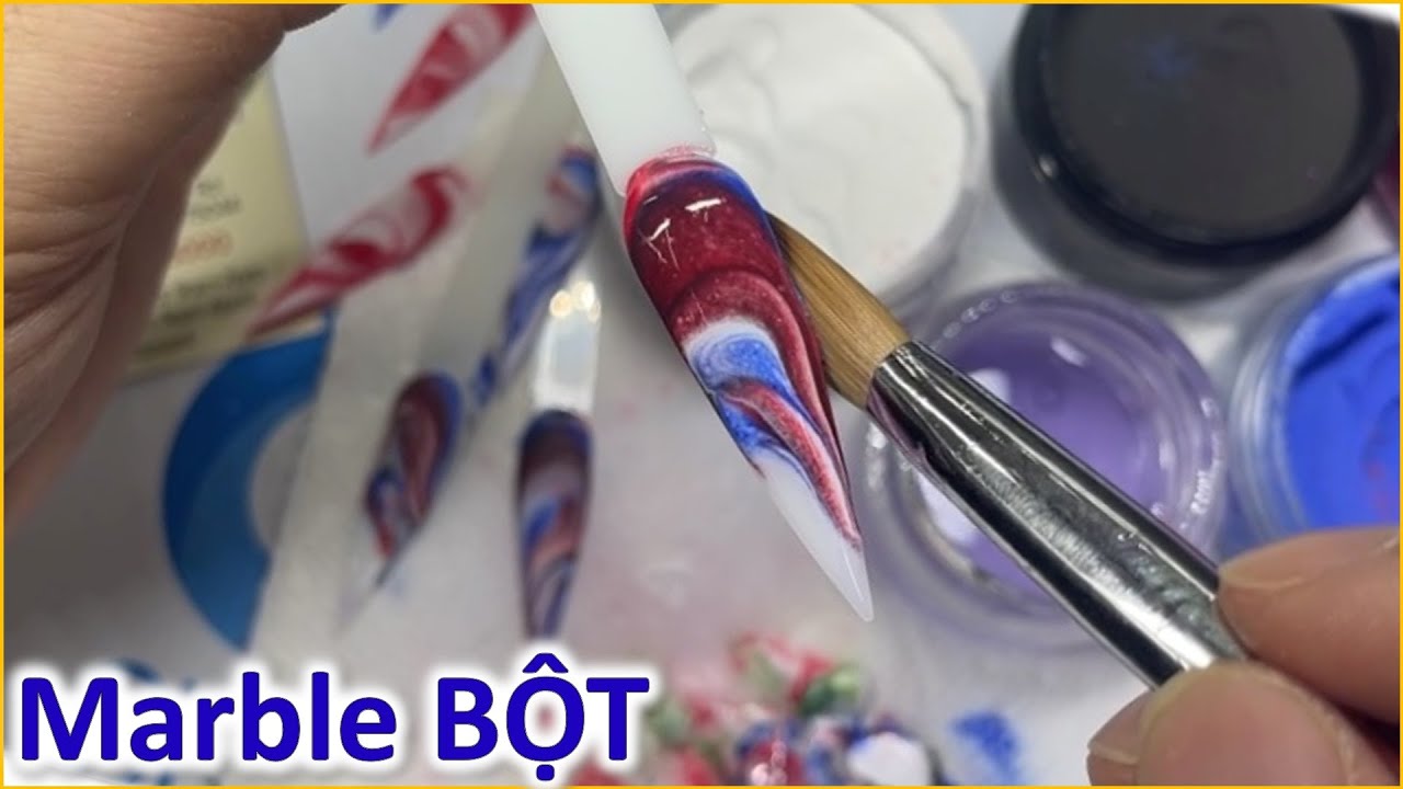 Hướng dẫn vẽ marble bột đơn giản | Phong Tran Art
