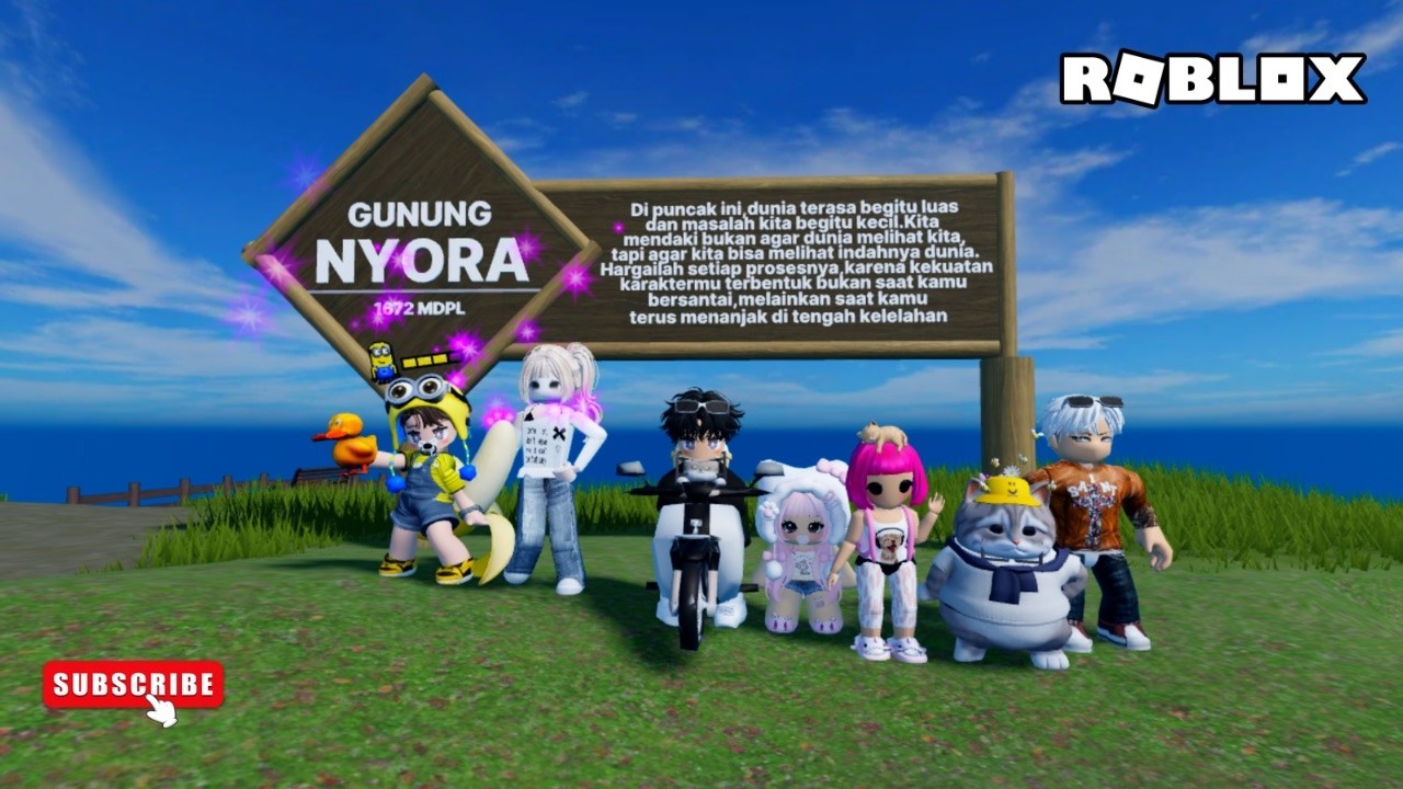 GUNUNG UNIK DI ROBLOX ❗️ MELEWATI RINTANGAN HARUS BERTERIAK - GUNUNG NYORA