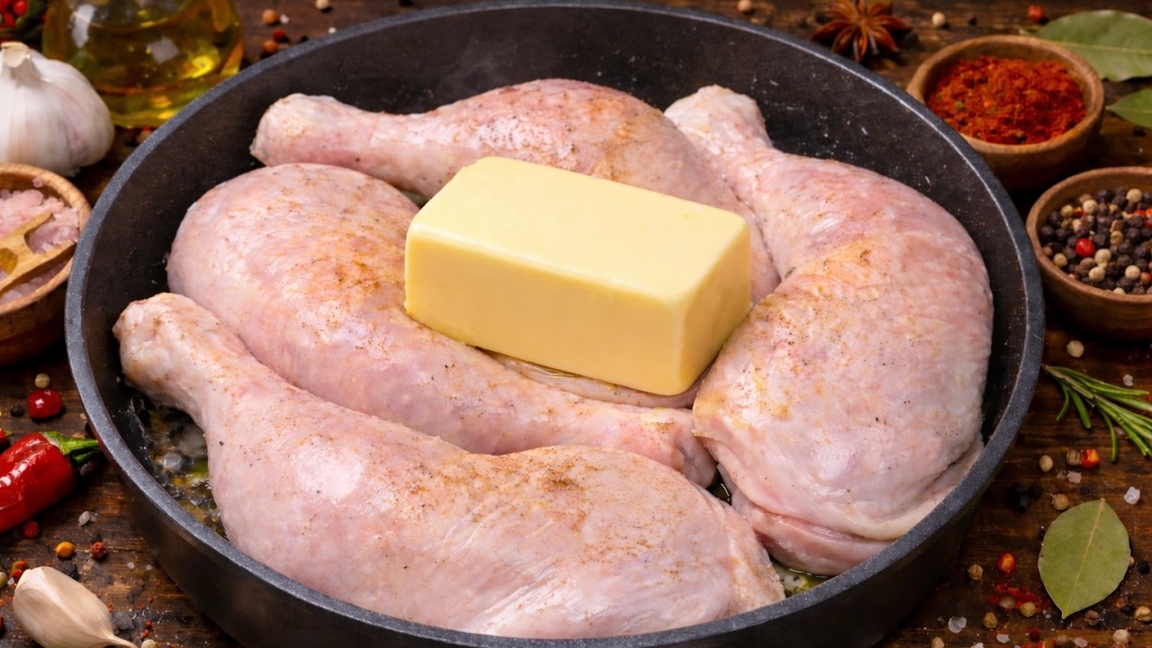 Cheap, quick, and delicious! One-pan chicken thigh dinner!