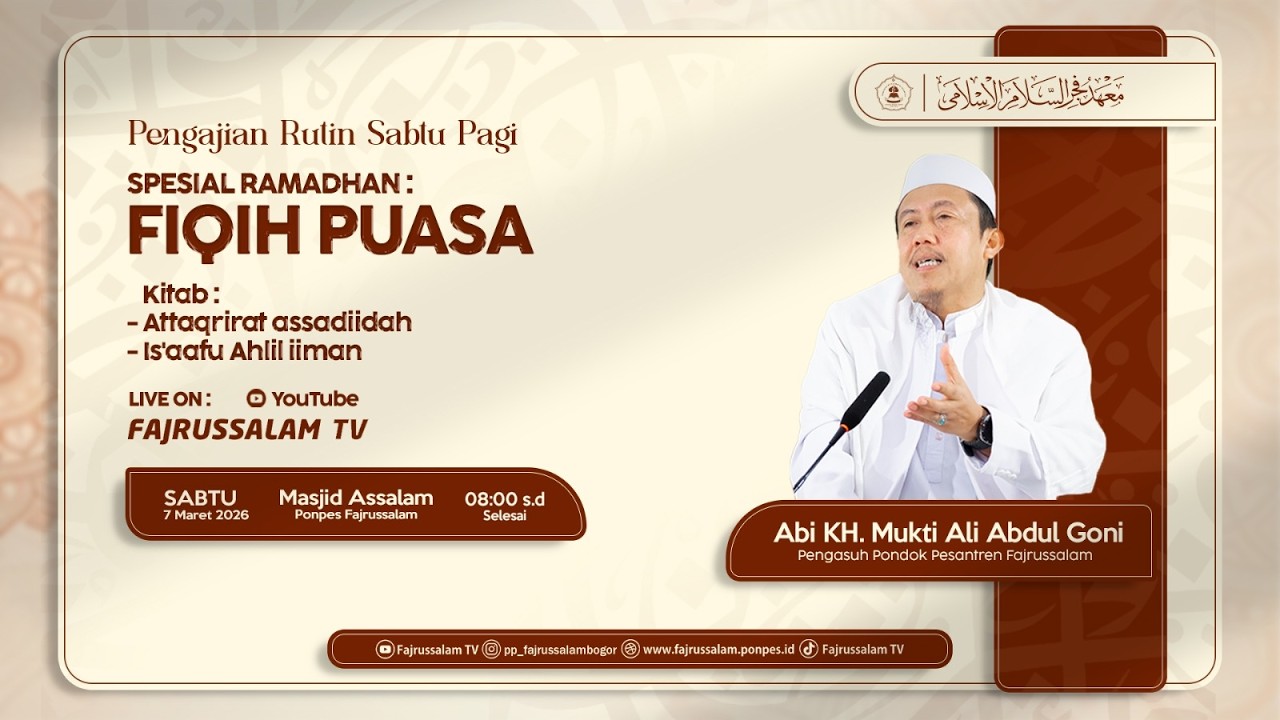 🔴LIVE! | Lanjutan Mengapa Ulama Salaf Shalat Tarawihnya 20+3 ? Part 3 | Bersama Abi KH. Mukti Ali.