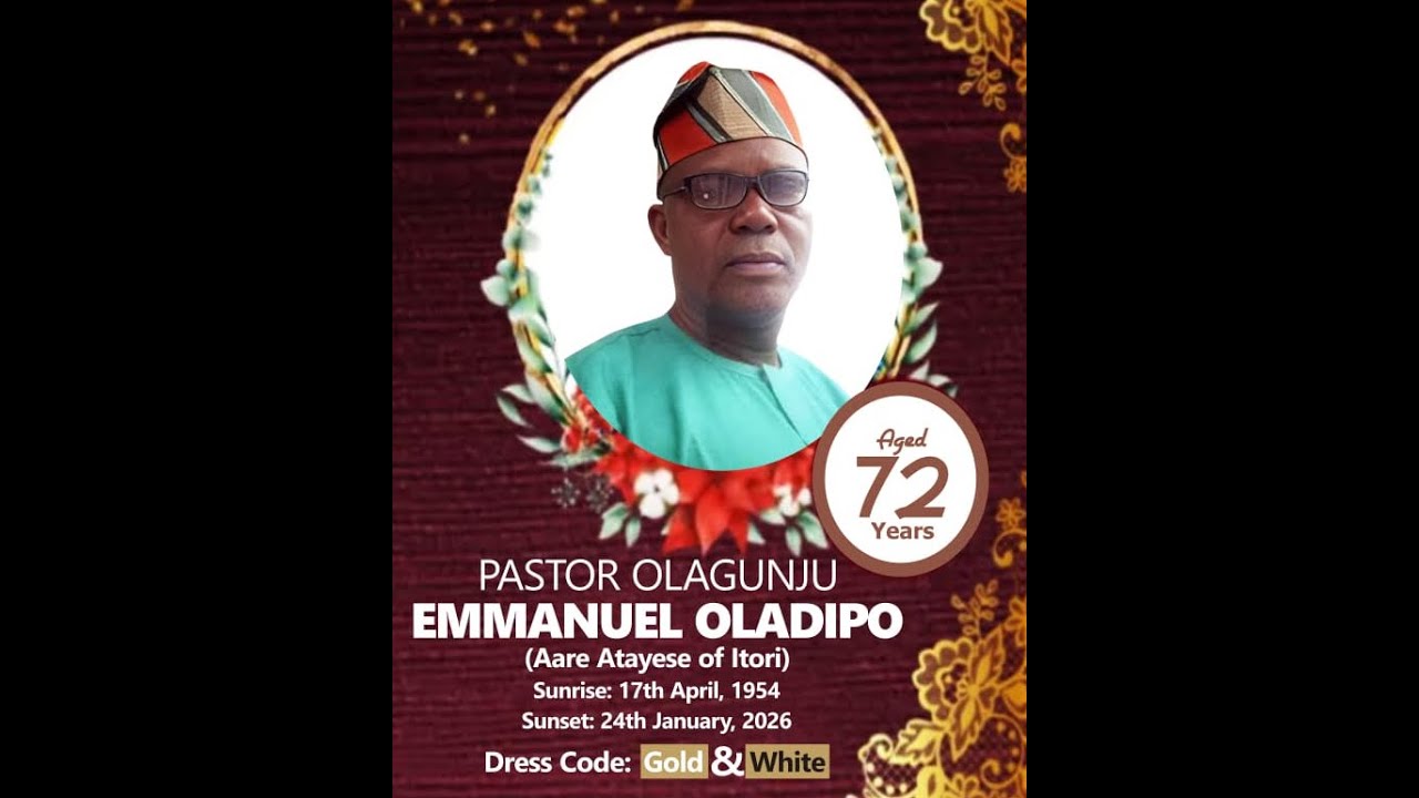 Funeral Service of Chief Pastor Olagunju Emmanuel Oladapo (Atayese of Itori)