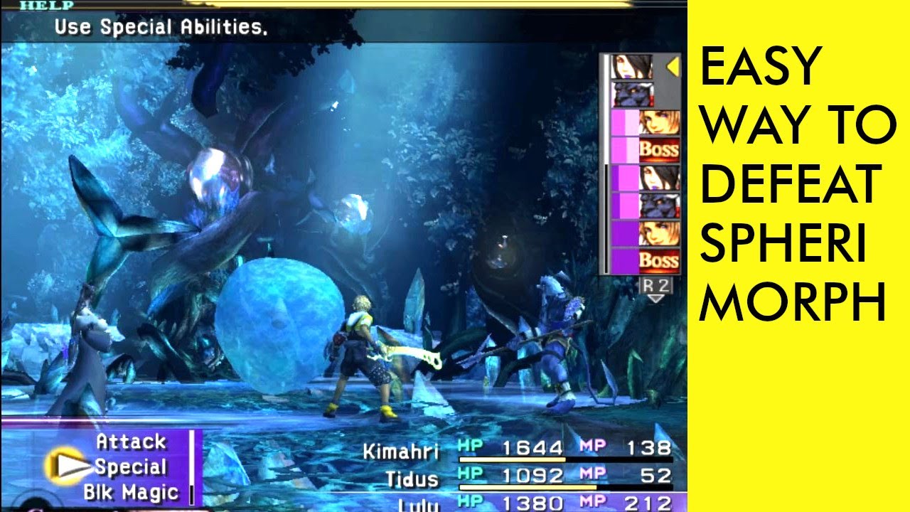 Spherimorph FFX Weakness Final Fantasy X Very EASY To Defeat