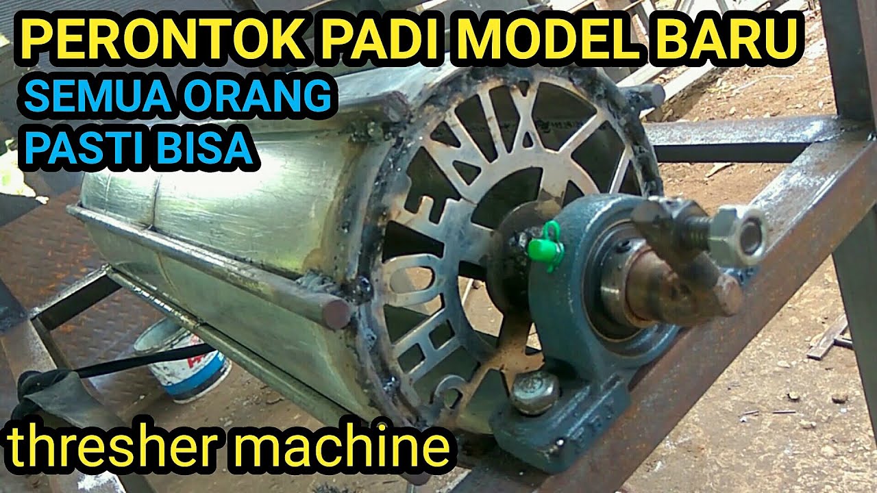 Membuat perontok padi model baru~thresher machine