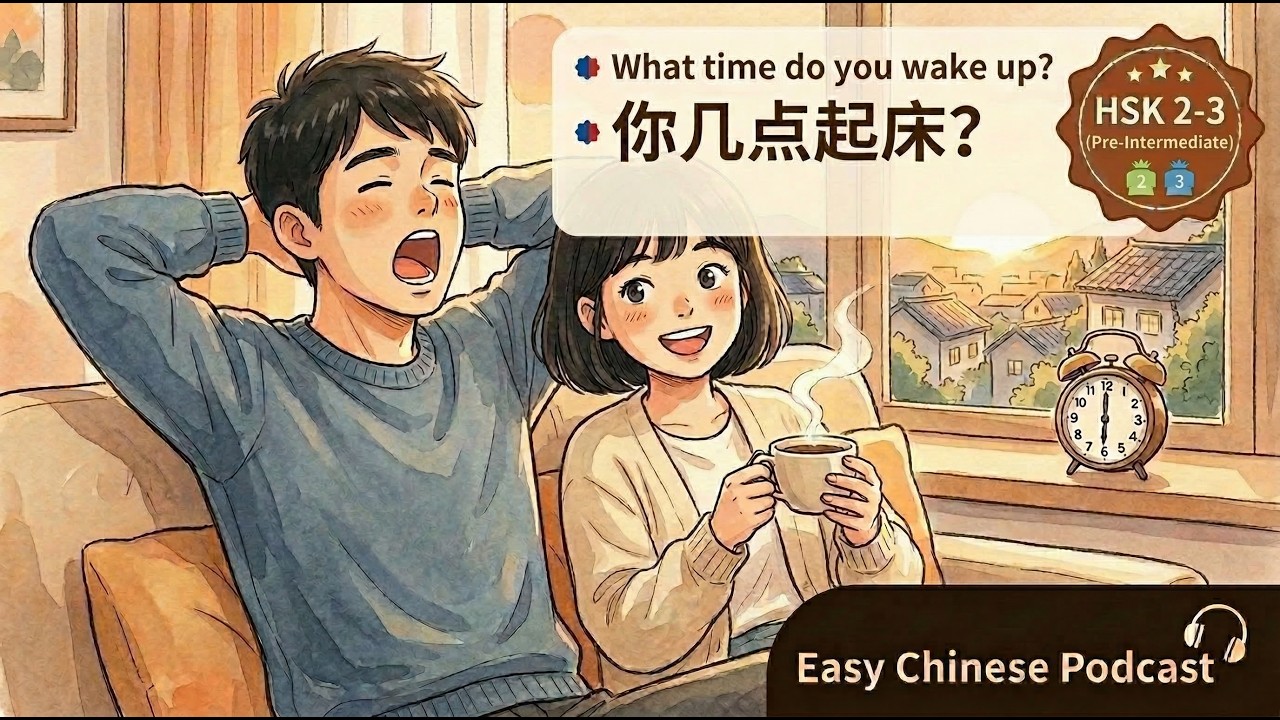 HSK 2-3 | 你每天几点起床？| Mấy giờ bạn thức dậy? | Easy Chinese Podcast