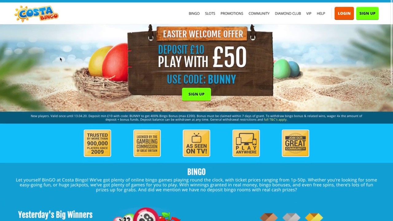 Costa Bingo Review