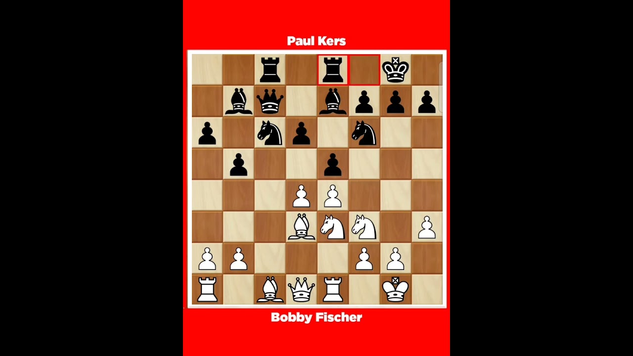 Bobby Fischer vs Paul Keres &radic; It Zurich Switzerland, 1959.