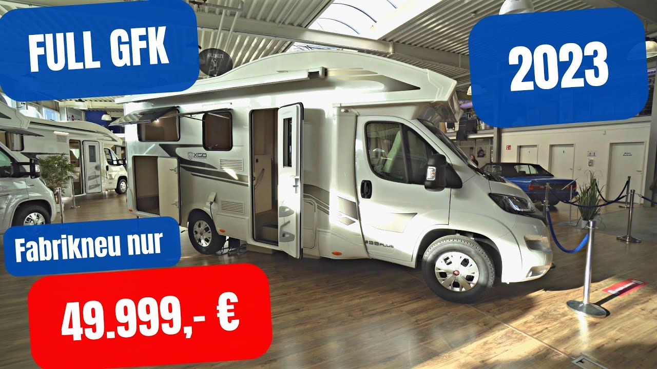 🥰 Deutschlands billigste Wohnmobile 2023: FULL GFK XL fabrikneu 49.999 €: XGO 98 Plus Fiat Ducato 8