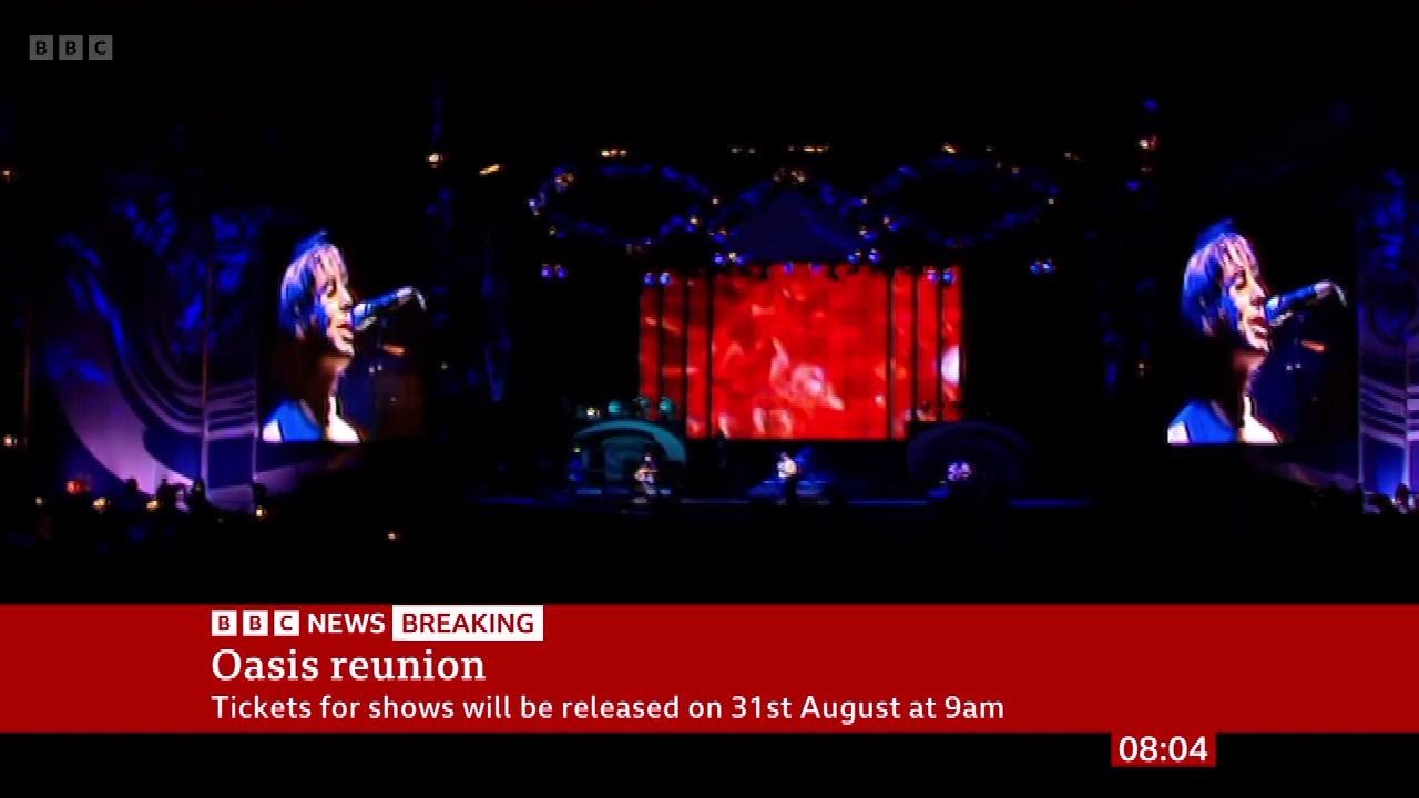 Oasis Announcement As Shared On BBC Breakfast [27.08.2024]