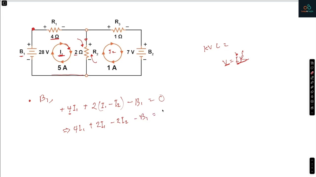 Mesh Analysis Problem Solve