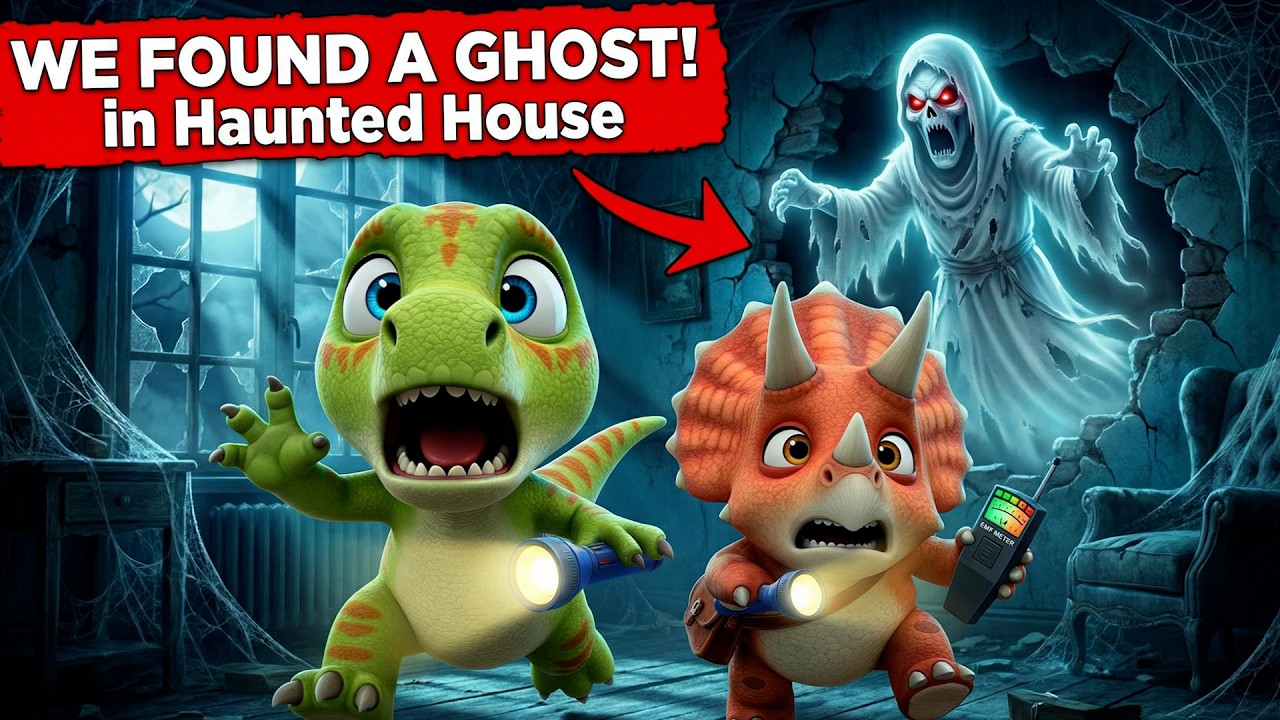 We Found a GHOST! in Haunted House! 😱 Fun Songs for Kids | Dino Explorers