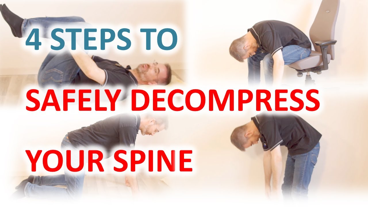Your lower back hurts? Do the 4 back pain exercises to decompress the lumbar spine and relieve pain!