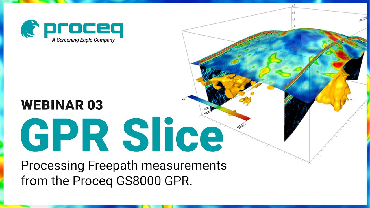 Вебинар GPR Slice, часть 3. Обработка измерений свободного пробега с помощью георадара Proceq GS8...
