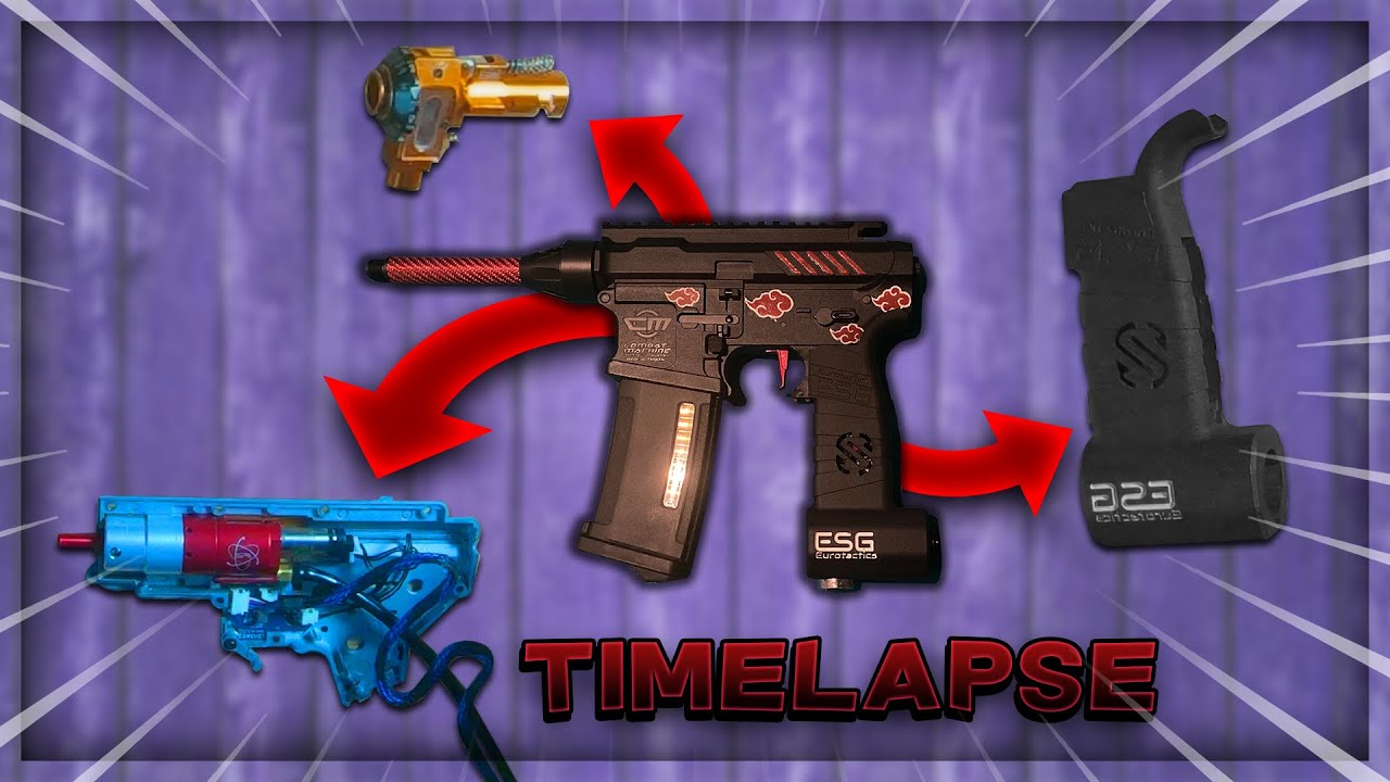 AIRSOFT - M4 INSTALLATION  F2 POLARSTAR HPA , GRIP ESG EUROTACTICS, BLOC HOP UP MAXX (timelaps)