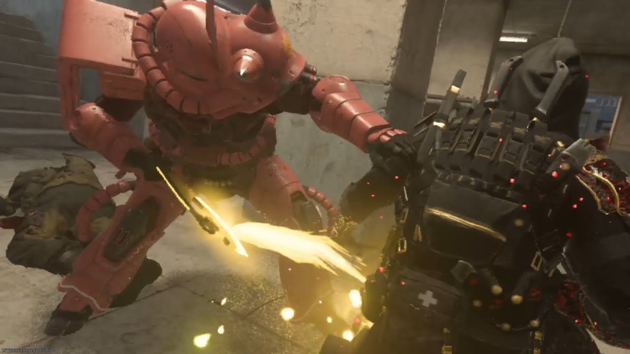 New Gundam Zaku II MS-06S 'Searing Slash' finishing move | Call of Duty MW3/ Gundam crossover