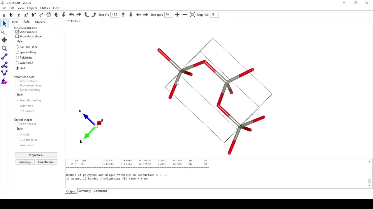 How to Plot CIF File in VESTA Software