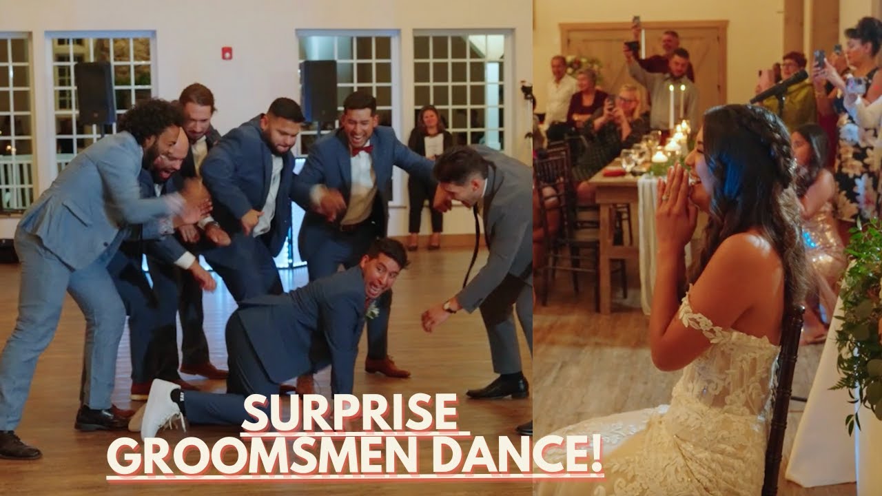 SURPRISE GROOMSMEN DANCE! MICHAEL AND ADRIENNE WEDDING