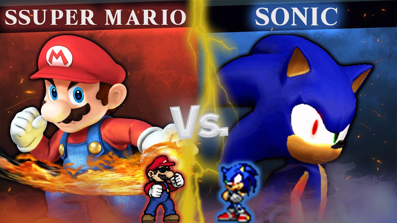 [MUGEN] AI BATTLE - Strong Super Mario vs Sonic (TEA2)