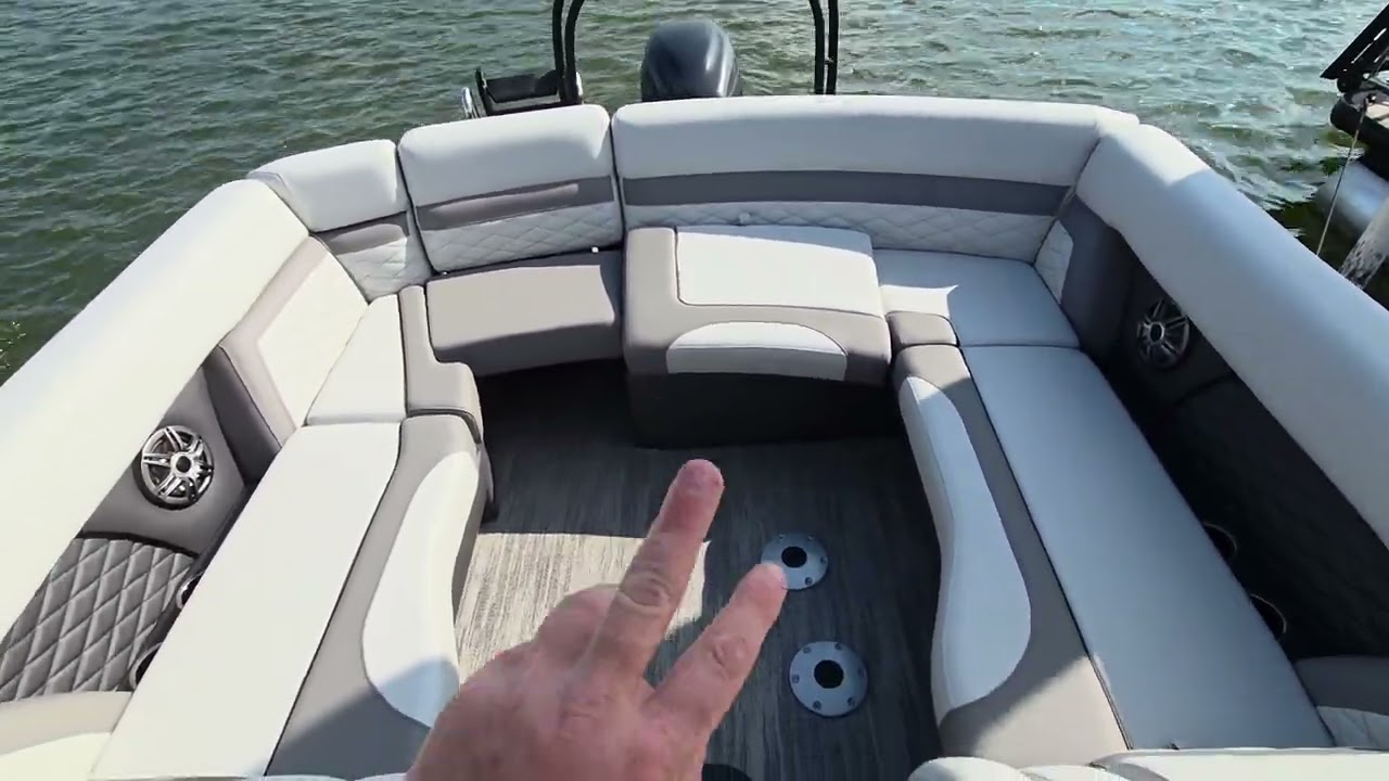 2026 Godrey Pontoons Monaco 255 UL (ultra lounge). All new sport arch and matt silver panels
