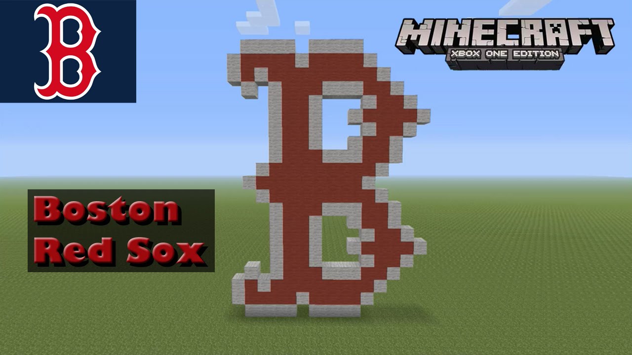 Minecraft: Pixel Art Tutorial and Showcase: Boston Red Sox Logo (MLB)