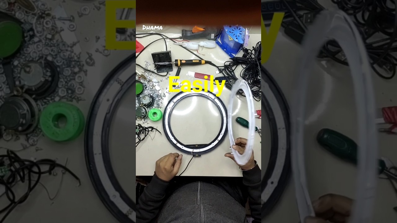 Easily open ringlight at home #dhama #diy #repair #automobile #electronic #ringlight #shorts
