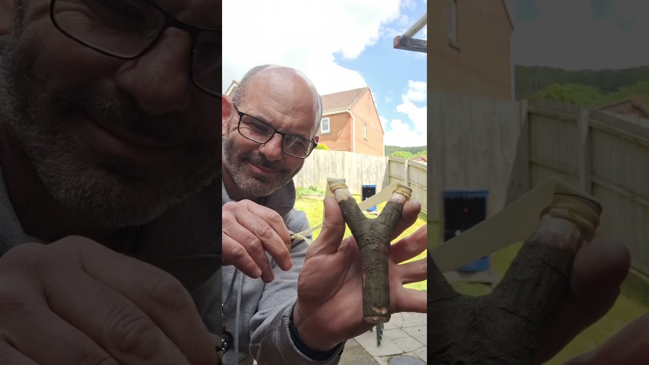 40 minute catapult. the ultimate poachers tool #slingshot #catapult #hunting #bushcraft #survival