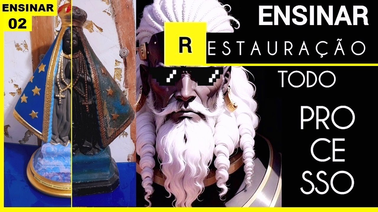 ENSINAR RESTAURAÇÃO TODO PROCESSO IMAGEM ARTESANATO ARTE SACRA