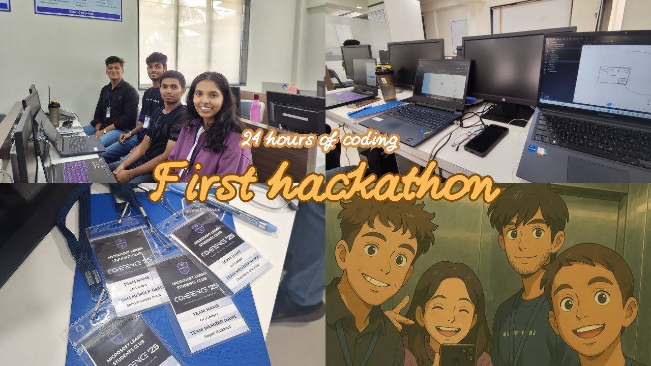 hackathon vlog | first hackathon | fun and tech
