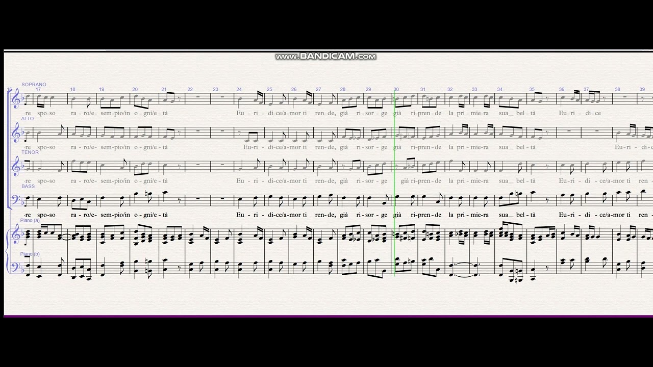 Orfeo ed Euridice Vieni a regni - Bass