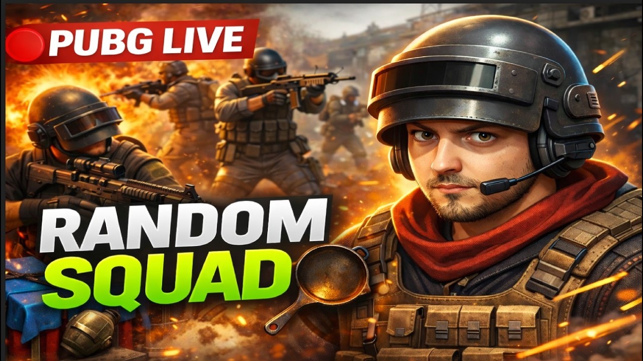 🔴 PUBG PC LIVE || No Friends Online 😅 Random Squad PUBG PC LIVE