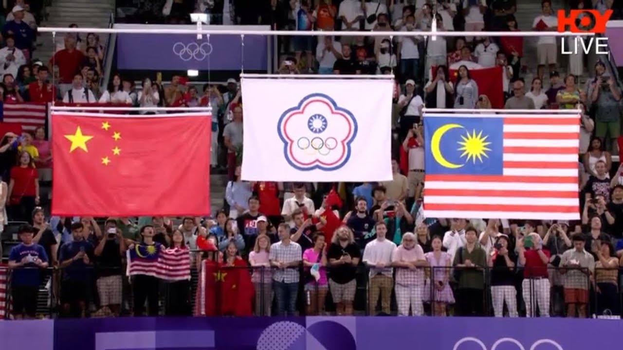 2024巴黎奧運台灣隊李洋/王齊麟羽球男子雙打金牌頒獎典禮￼￼