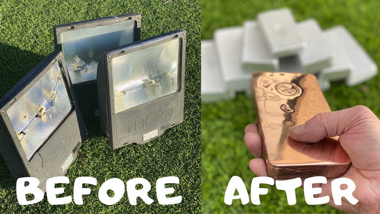 Dumpster Diving Flood Light Find - Trash To Treasure - ASMR Metal Melting -BigStackD