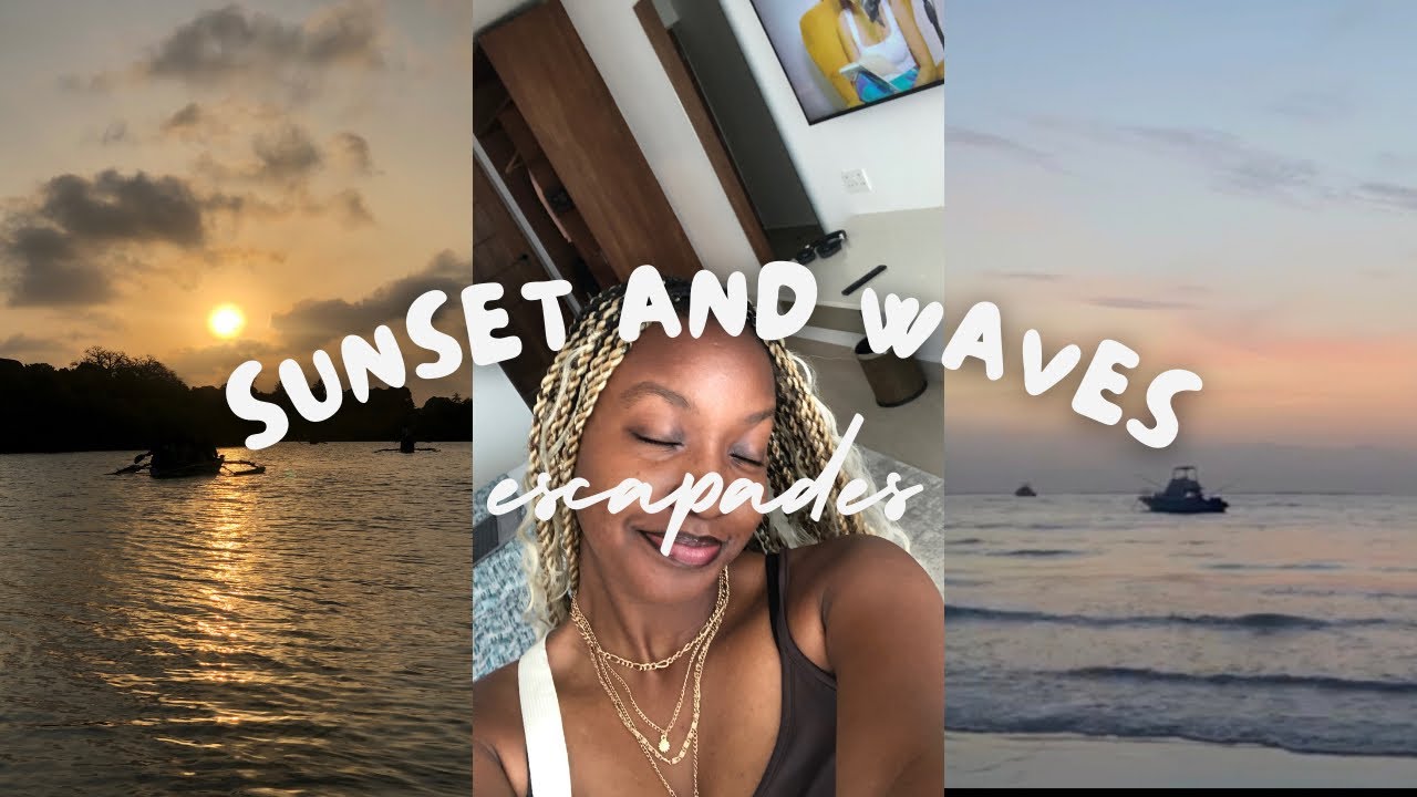 Sunset and waves 