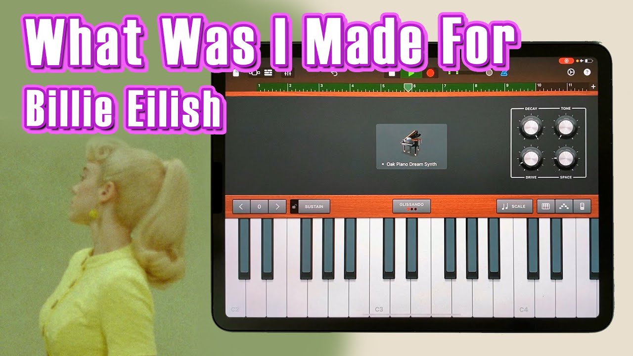Billie Eilish - What Was I Made For on iPad (GarageBand Tutorial)