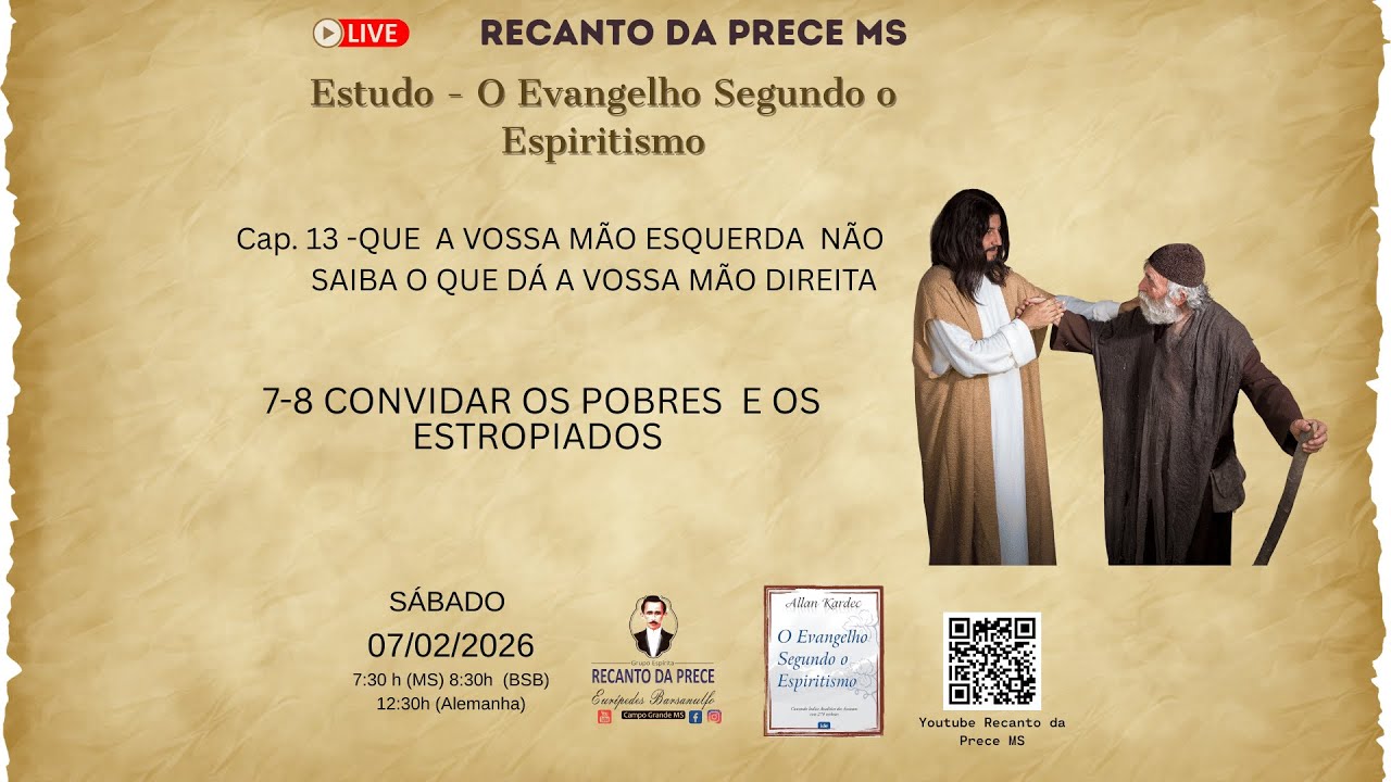 Cap13 QUE  A VOSSA MÃO ESQUERDA  N SAIBA  QUE DÁ A V MÃO DIREITA - CONVIDAR OS POBRES e  ESTROPIADOS
