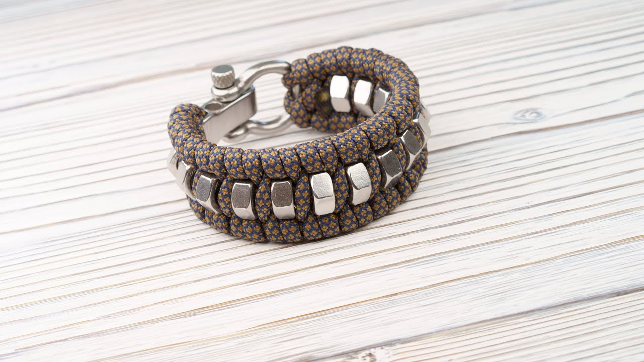 Trilobite Paracord Bracelet with Hex Nuts