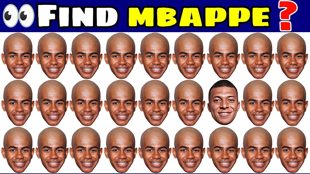 👀 Can You Guess Mbappe's Face Within 5 second ? Football Quiz 2026 ? 
