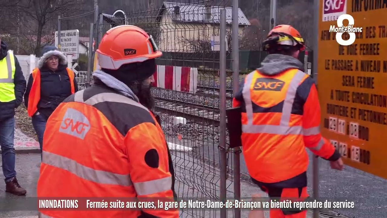 Ferm&eacute;e suite aux crues, la gare de Notre-Dame-de-Brian&ccedil;on va bient&ocirc;t reprendre du service
