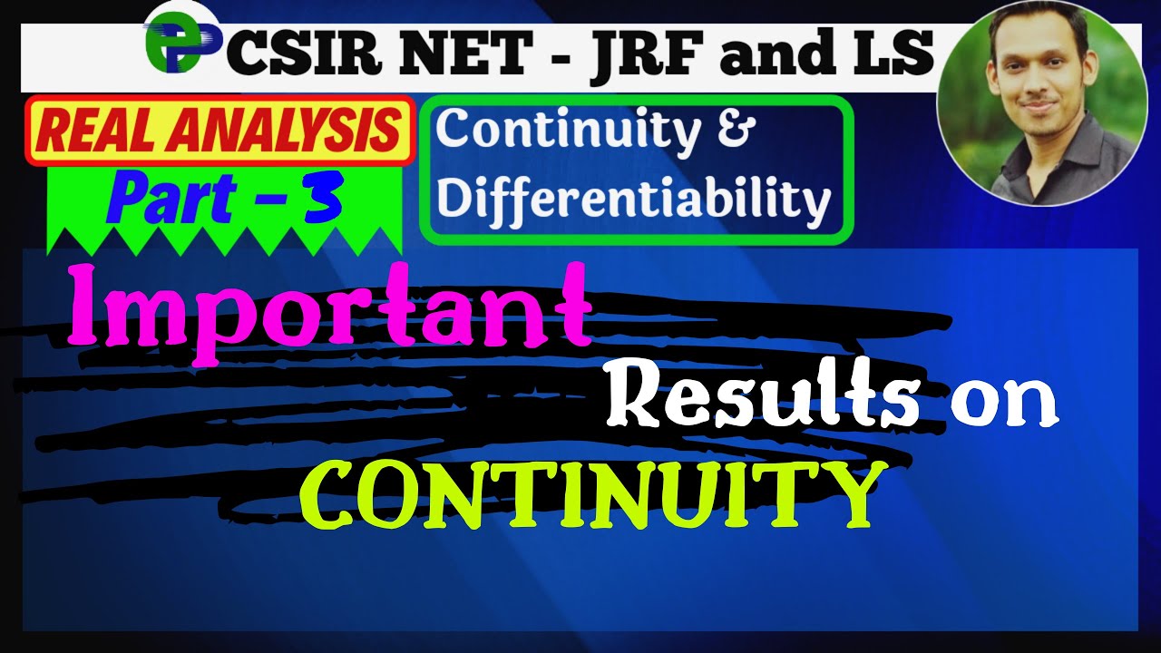 Important results on continuity | CONTINUITY AND DIFFERENTIABILITY | CSIR NET | Part - 3