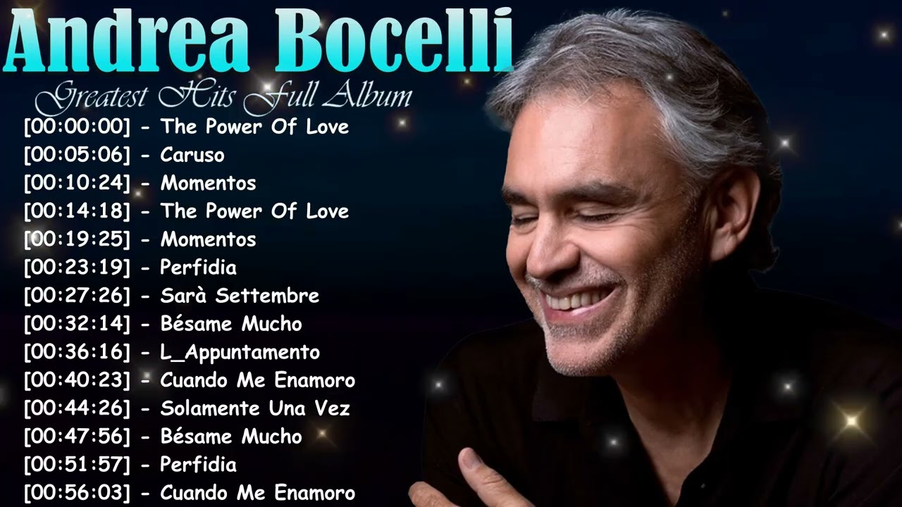 Andrea Bocelli – Legendary Classical Voice in Unforgettable Songs | Collection 2026
