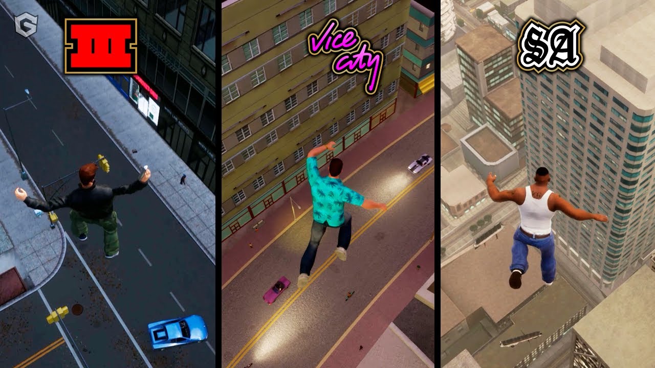 Jumping From the Highest Buildings in GTA Trilogy Definitive Edition