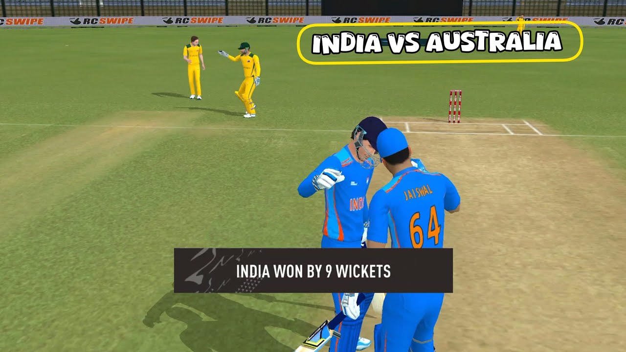 RC SWIPE criket game india 🇳🇪 vs australia🇭🇲  2 over match  india won in 9 wicket game Craze Uday 