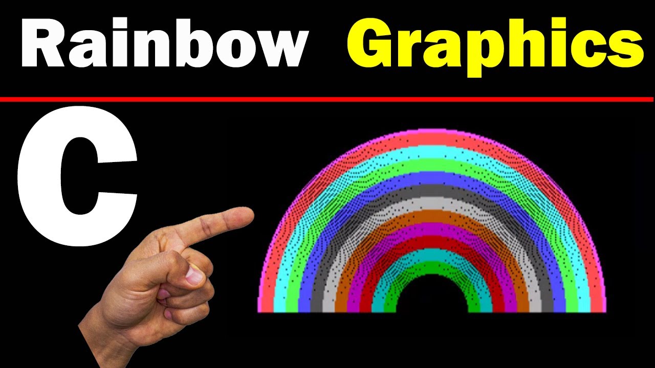 Program To Draw Rainbow With Beautiful Colours In C Graphics (2020)