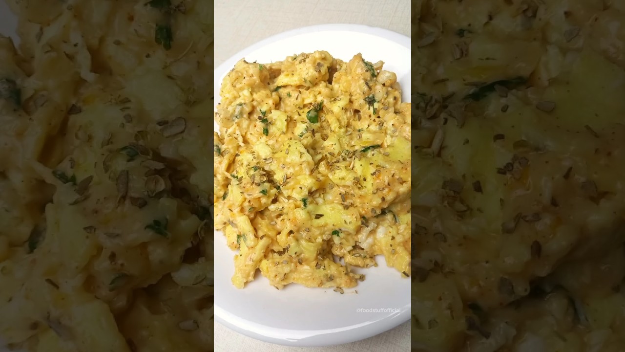 Creamy Garlic Butter Eggs #egg #breakfast