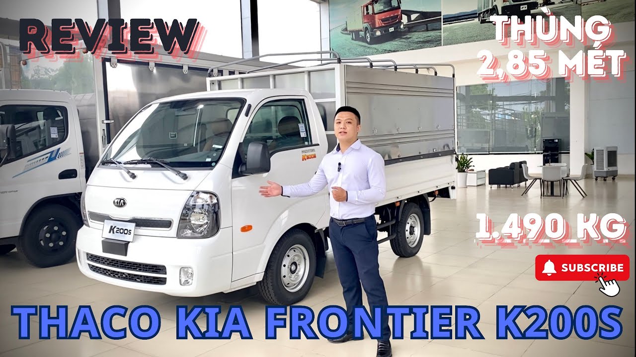 Xe Tải Nhẹ Máy Dầu - THACO FRONTIER K200S - THÙNG BẠT - 2023 - Tải 1.490KG