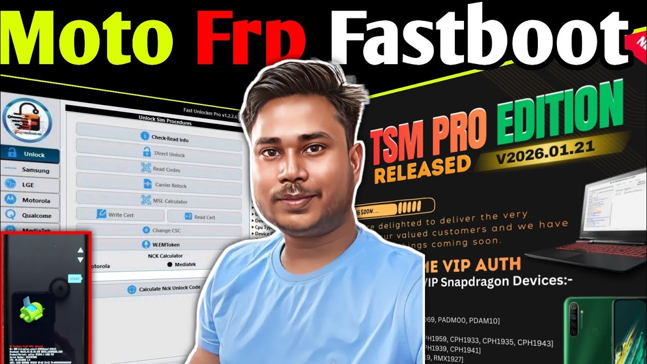 Motorola Frp Lock Kaise Tode || Motorola Frp Tool | Fast Unloker Pro Tool | TSM Tool Big Update