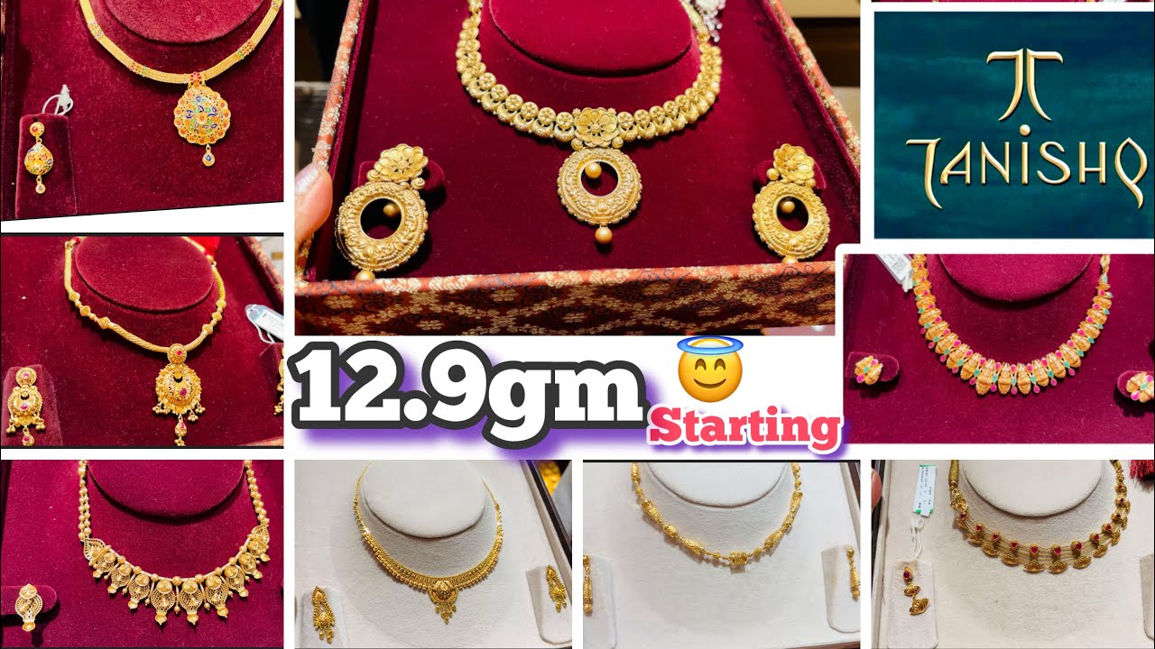 Tanishq handcrafted pieces, including stunning Gold Necklace-set with Price | Tanishq gold necklace