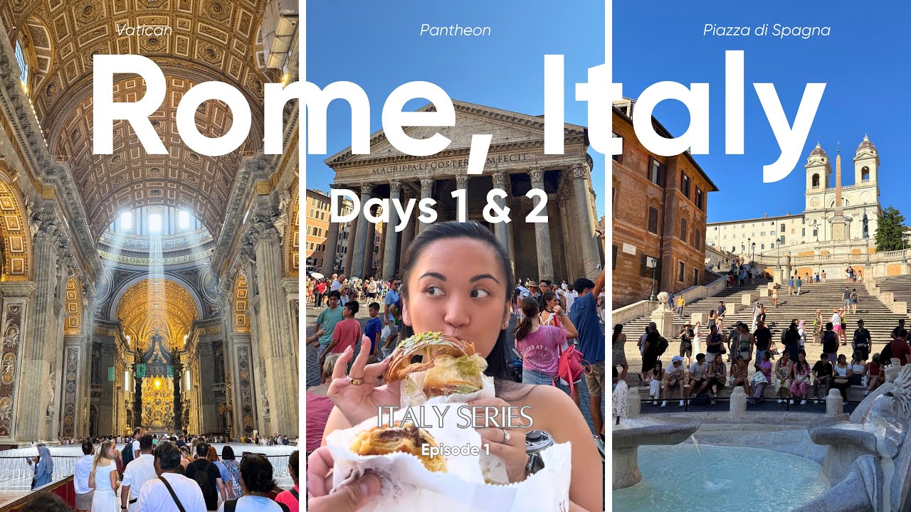 Exploring ROME 2025 🇮🇹: Trevi Fountain, Vatican City, Pantheon, Castel Sant'Angelo & Local Eats!