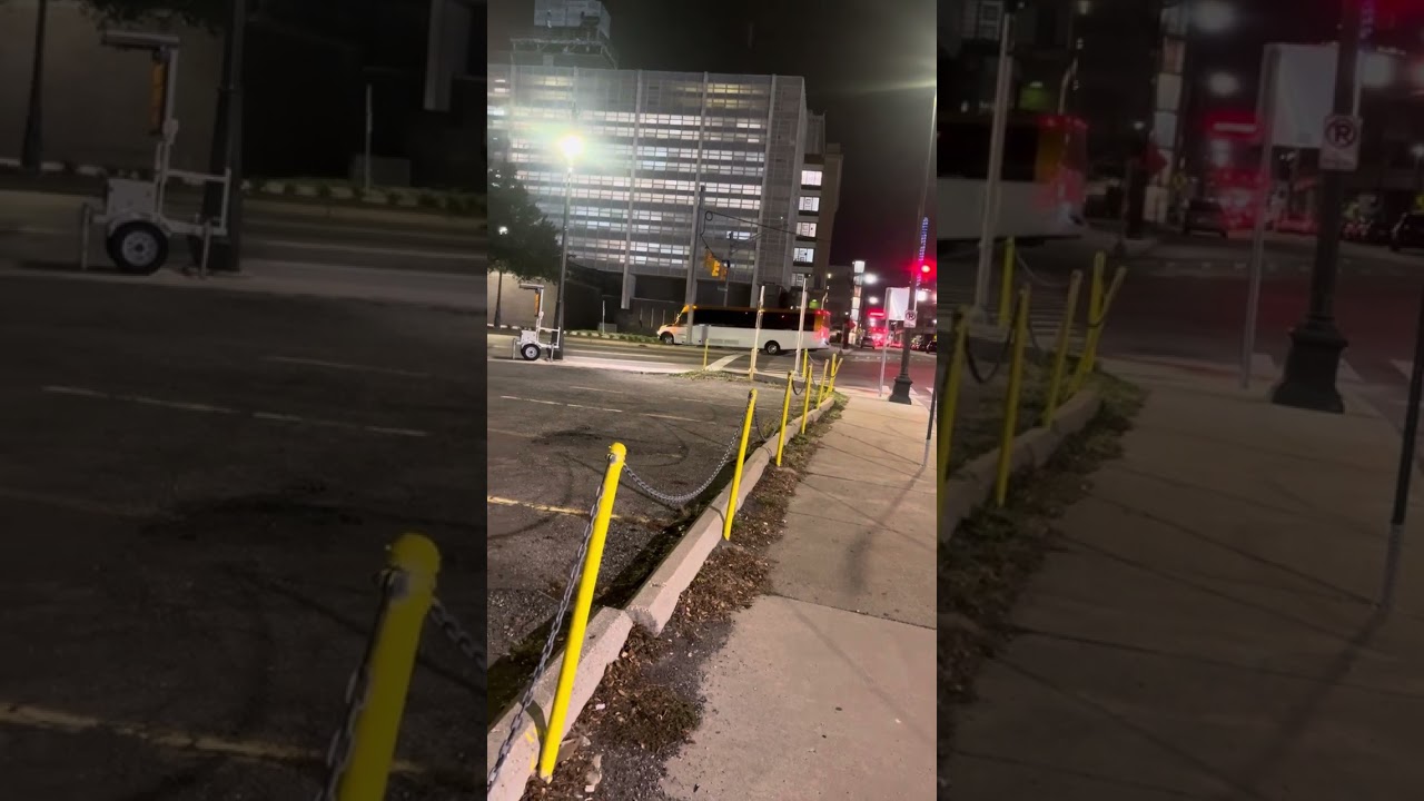 Night walking tour of night Detroit Michigan downtown 104