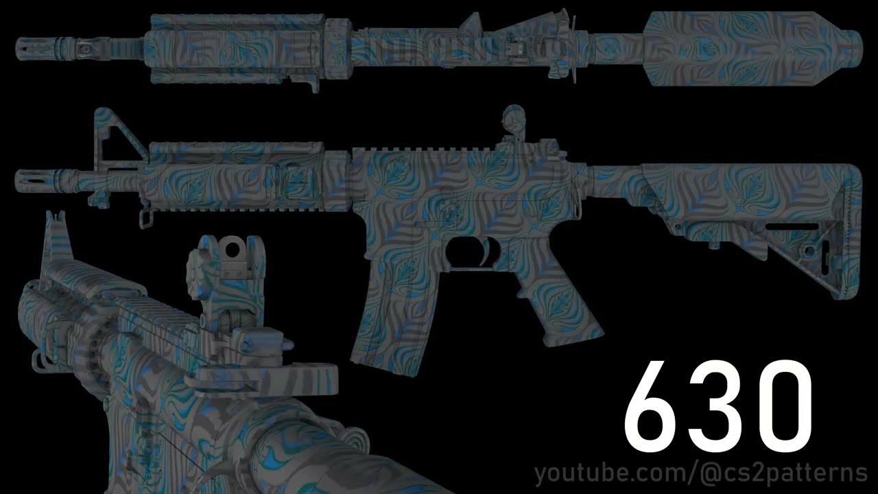 M4A4 | Dark Blossom - ALL 1000 PATTERNS CS2