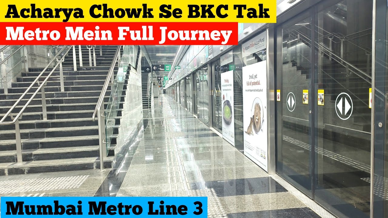 Mumbai Metro Line 3 Pasha 2 | Mumbai Metro Aqua Line | Fully Journey | Vlogs ☺️